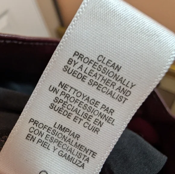 Frame Le Skinny de Jeanne Bordeaux 100% Lamb Leather Skinny Pants Size 27 Luxury - Picture 4 of 7